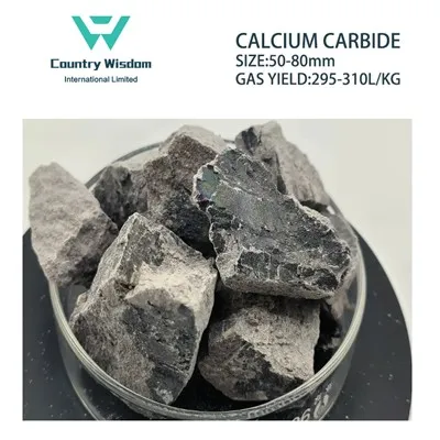 Cac2 אבן סידן קרביד 50-80מ"מ 295 ליטר/ק"ג